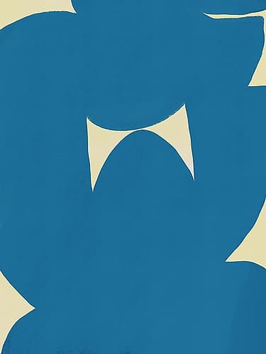 C Cut Out In Blue Art Print