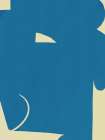 Large Abstract Cut Out In Blue Art Print