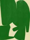 Large Abstract Cut Out In Green Art Print