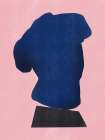 Stone Sculpture In Blue Abstract Art Print