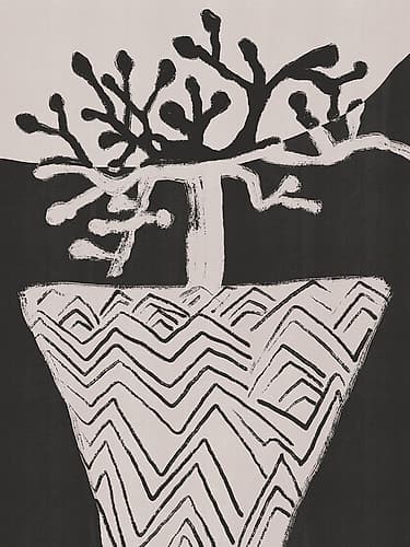 Mountain Vase Art Print