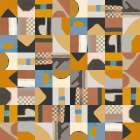 Mid Century Grid Pattern Two Art Print