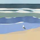Seagull and Waves Art Print
