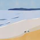 Seagulls At the Beach Art Print