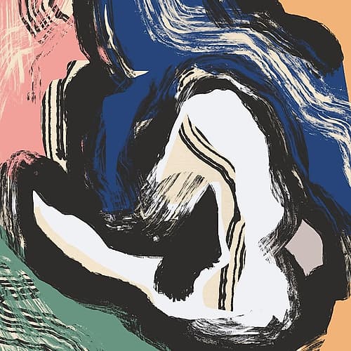 Sitting Nude Bold Abstract Abstract Art Print