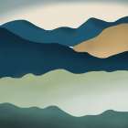 Whimsical Hills Art Print