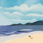 Seagull Sun Bathing Art Print