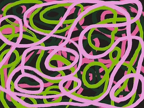 Strings Composition X3 Art Print