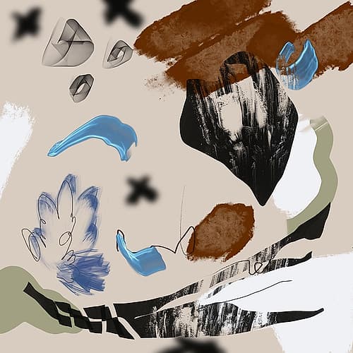 Mixed Media Abstract Composition Abstract Art Print