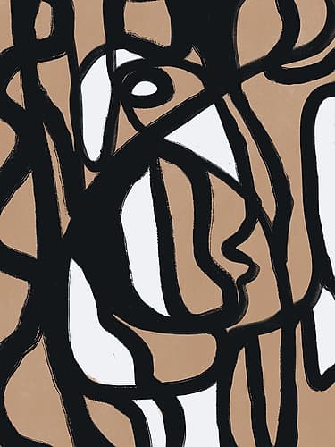 Bold line composition 04 Minimalist Print