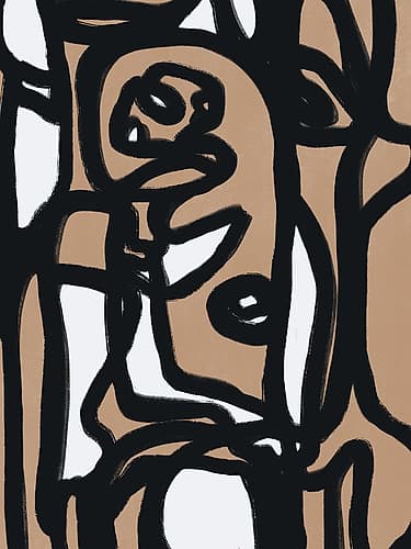Bold Line Composition 05 Art Print