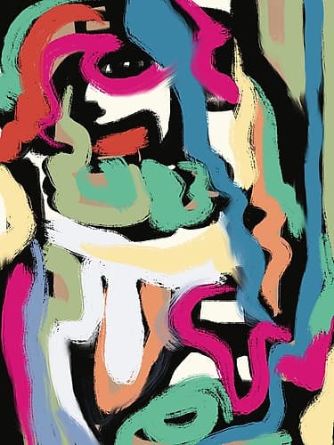 Bold Colorful Brushstrokes Art Print