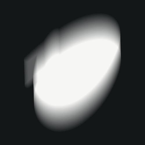 White Blurry Object 03 Minimalist Print