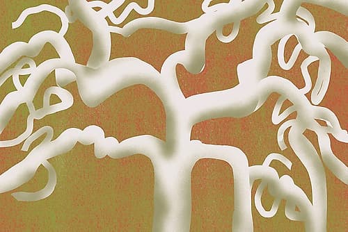 White tree Minimalist Print