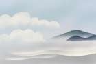 Cloud over sea Art Print