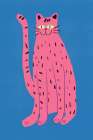 Pink Cat Art Print