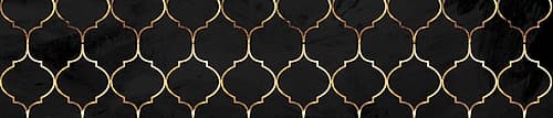 Moroccan wall mural black gold Minimalist Print