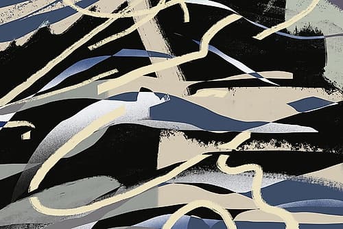 Abstract Mountain Range Abstract Art Print