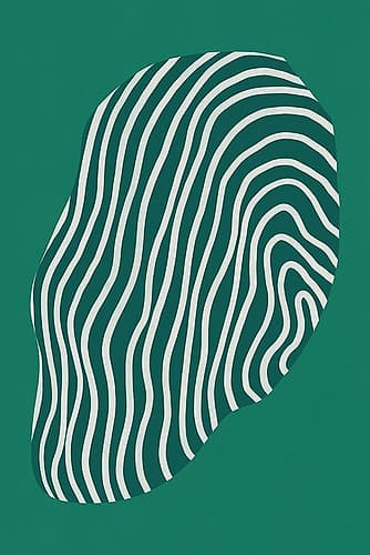 Line art confined in space-green Minimalist Print