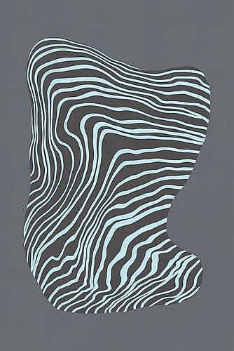 Line art confined in space-grey Art Print