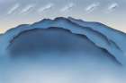 Blue mountains Art Print