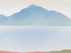 Pale blue moutain Art Print