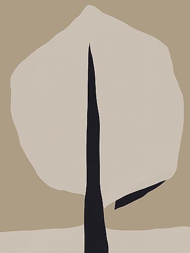 Minimal Tree Painting Minimalist Print