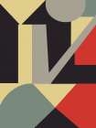 Retro Color Geometrical Design 03 Art Print