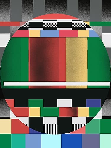 Glitch Abstract Artwork Art Print