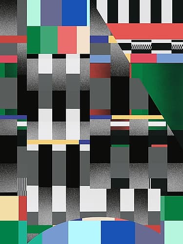 Glitch Abstract Artwork 01 Art Print