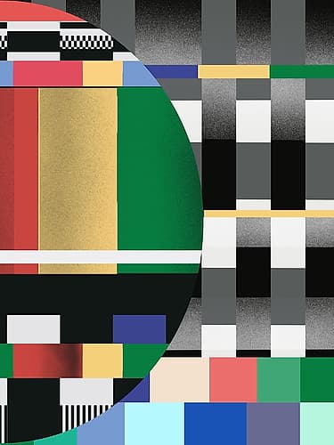 Glitch Abstract Artwork 02 Art Print