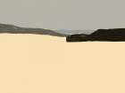 Minimal beach scenery Art Print