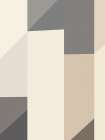 Neutral Color Geometrical Abstract Art Print