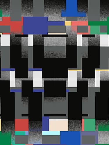 Glitch Abstract Artwork 03 Art Print