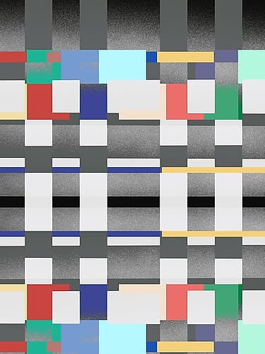 Glitch Abstract Artwork 04 Art Print