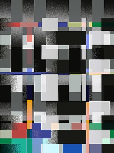 Glitch Abstract Artwork 05 Art Print