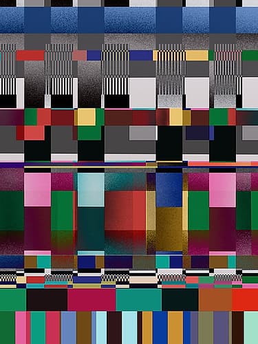 Glitch Abstract Artwork 06 Art Print