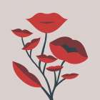 Flower Lips Art Print