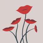 Flower Lips 02 Art Print