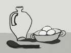 Jar and eggs Art Print