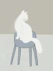 White Feline Art Print