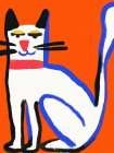 Blue cat Art Print