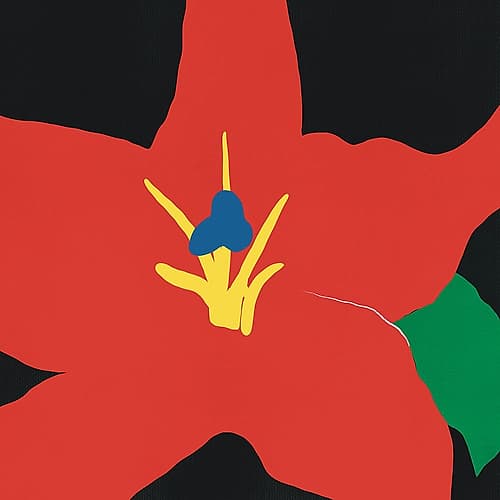 Close up red flower Minimalist Print