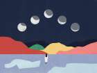 Talking to the moon phases Art Print