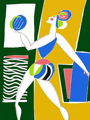 Summer Beach Volley Ball Art Print