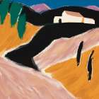 Windy hike Art Print