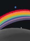 Rainbow over the galaxy Art Print