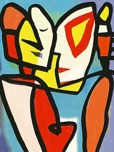Caress Lover Abstract Art Print