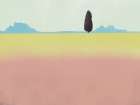 Pink field plein air Art Print