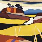 Dark clouds approaching Art Print